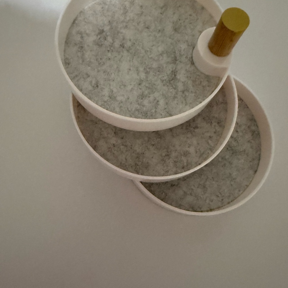 Rotating White and Gray Storage Organizer